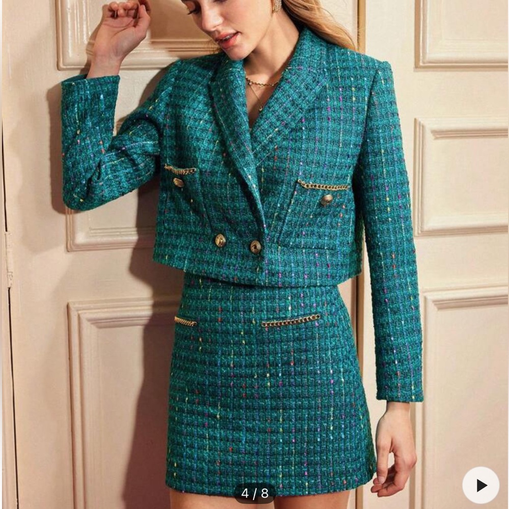 MOTF Teal Tweed Blazer